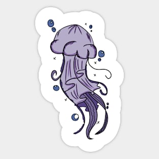 Solitary jellyfish Sticker